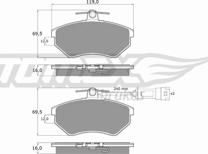 TOMEX brakes TX 10-631 - Komplet Pločica, disk-kočnica www.molydon.hr