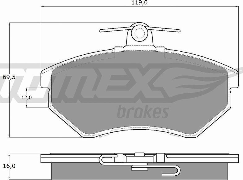 TOMEX brakes TX 10-63 - Komplet Pločica, disk-kočnica www.molydon.hr