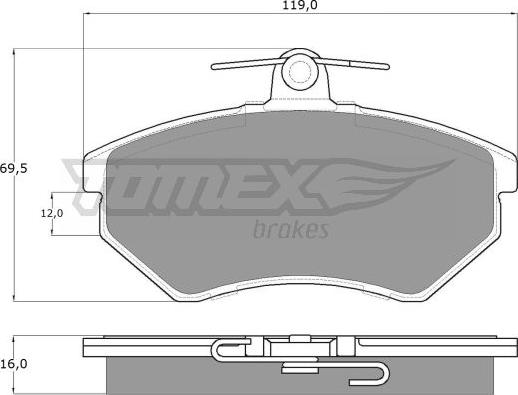 TOMEX brakes TX 10-63 - Komplet Pločica, disk-kočnica www.molydon.hr