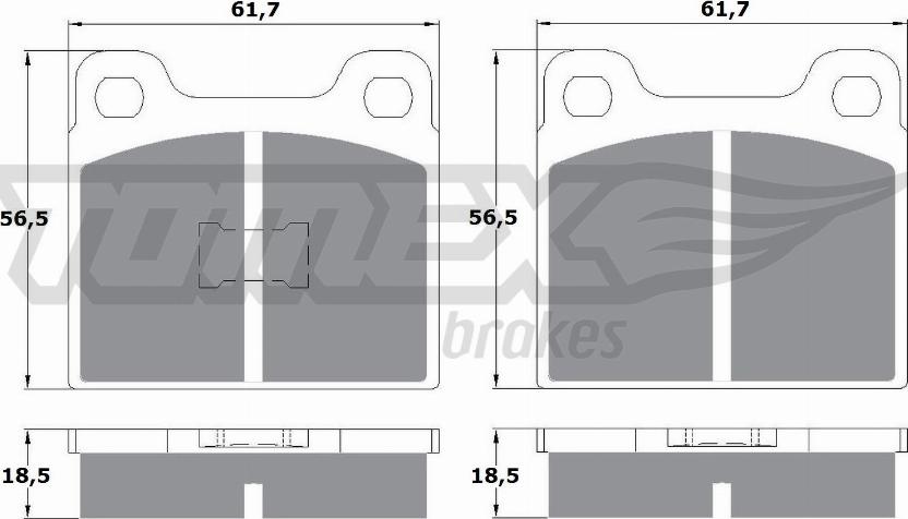 TOMEX brakes TX 10-161 - Komplet Pločica, disk-kočnica www.molydon.hr