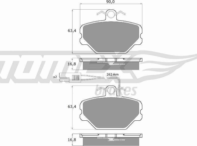 TOMEX brakes TX 10-391 - Komplet Pločica, disk-kočnica www.molydon.hr