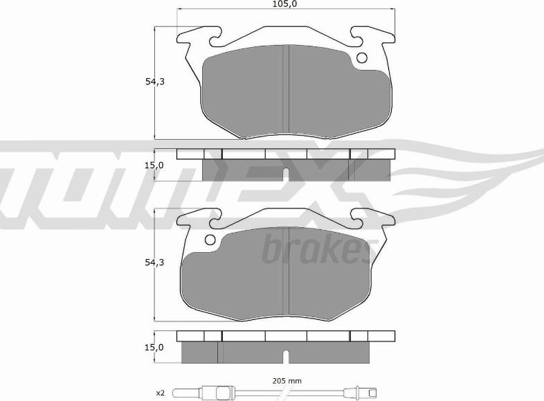 TOMEX brakes TX 10-342 - Komplet Pločica, disk-kočnica www.molydon.hr