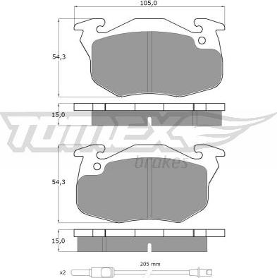 TOMEX brakes TX 10-342 - Komplet Pločica, disk-kočnica www.molydon.hr