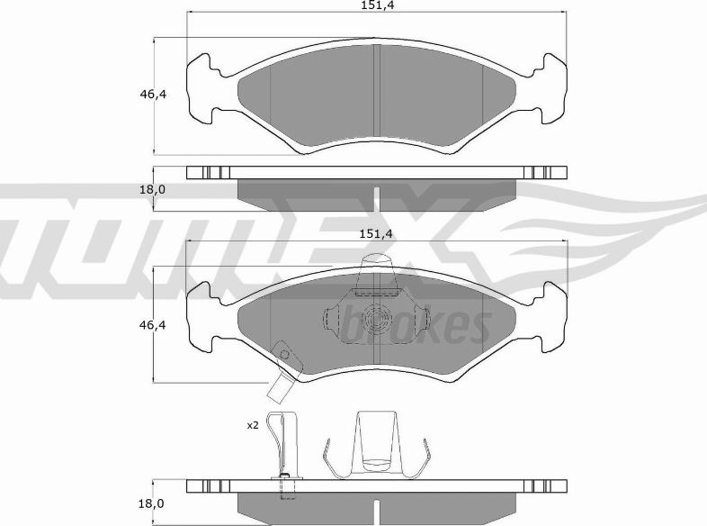 TOMEX brakes TX 10-29 - Komplet Pločica, disk-kočnica www.molydon.hr