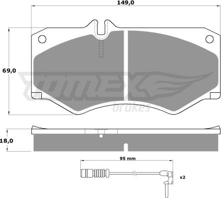 TOMEX brakes TX 10-201 - Komplet Pločica, disk-kočnica www.molydon.hr