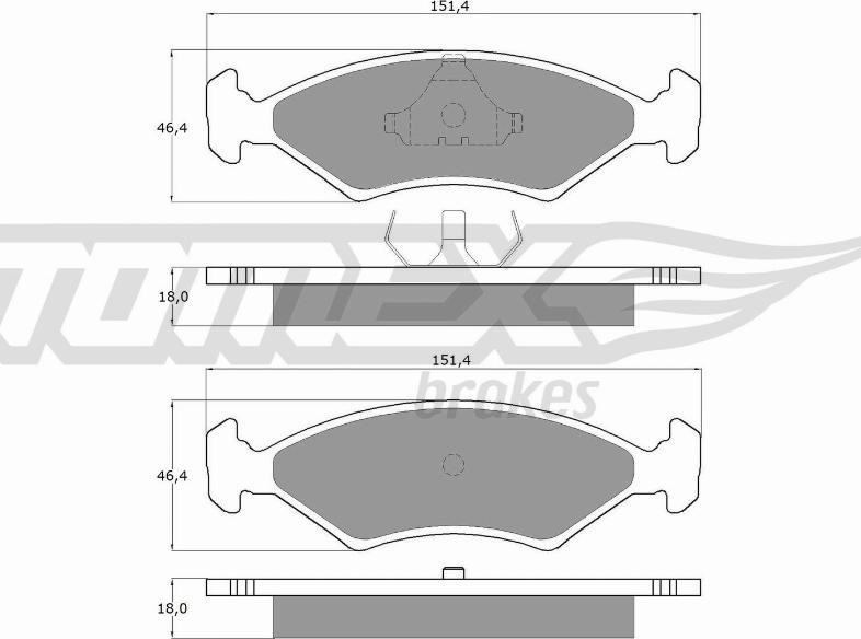 TOMEX brakes TX 10-28 - Komplet Pločica, disk-kočnica www.molydon.hr