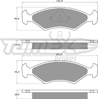 TOMEX brakes TX 10-28 - Komplet Pločica, disk-kočnica www.molydon.hr