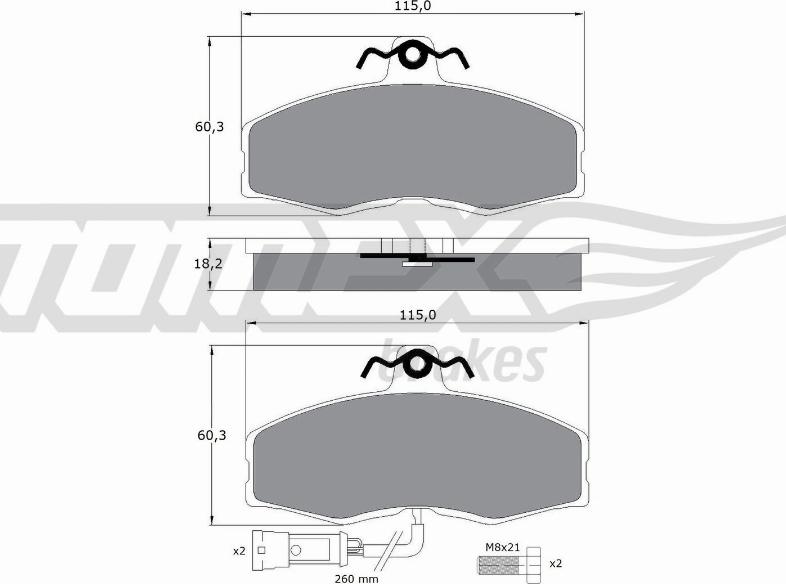 TOMEX brakes TX 10-271 - Komplet Pločica, disk-kočnica www.molydon.hr