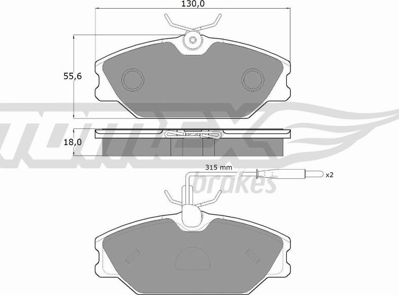 TOMEX brakes TX 10-76 - Komplet Pločica, disk-kočnica www.molydon.hr