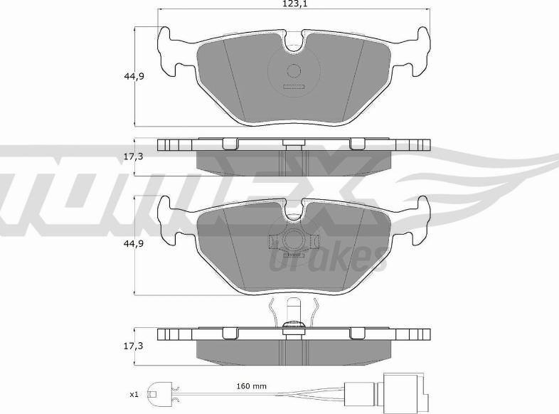 TOMEX brakes TX 10-701 - Komplet Pločica, disk-kočnica www.molydon.hr