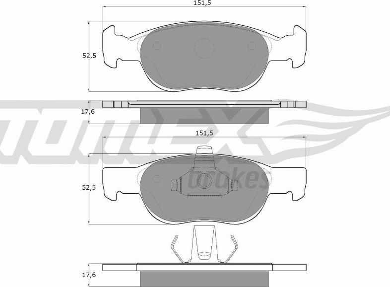 TOMEX brakes TX 10-71 - Komplet Pločica, disk-kočnica www.molydon.hr