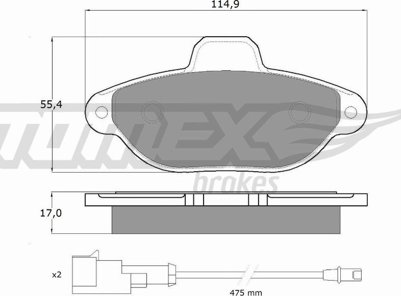 TOMEX brakes TX 10-721 - Komplet Pločica, disk-kočnica www.molydon.hr