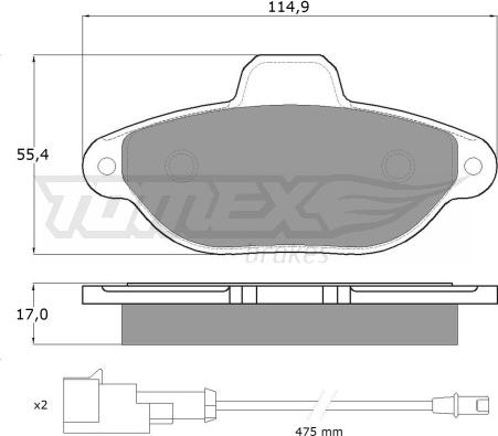 TOMEX brakes TX 10-721 - Komplet Pločica, disk-kočnica www.molydon.hr