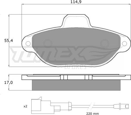 TOMEX brakes TX 10-72 - Komplet Pločica, disk-kočnica www.molydon.hr