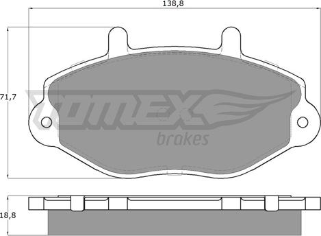 TOMEX brakes TX 11-92 - Komplet Pločica, disk-kočnica www.molydon.hr