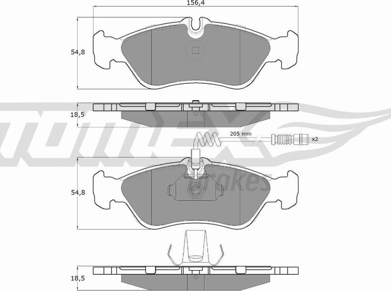 TOMEX brakes TX 11-491 - Komplet Pločica, disk-kočnica www.molydon.hr