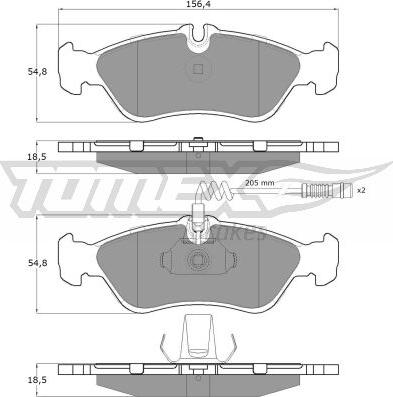 TOMEX brakes TX 11-491 - Komplet Pločica, disk-kočnica www.molydon.hr