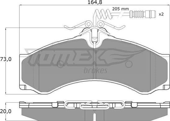 TOMEX brakes TX 11-481 - Komplet Pločica, disk-kočnica www.molydon.hr