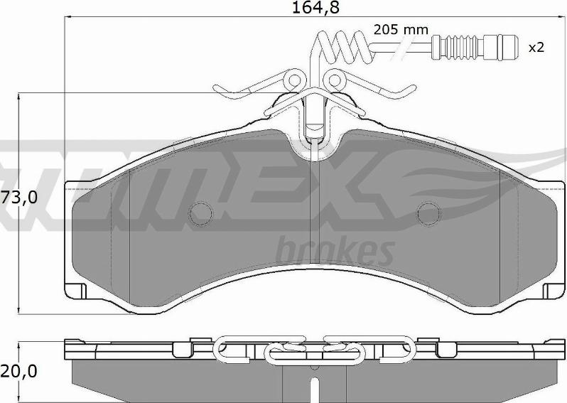 TOMEX brakes TX 11-481 - Komplet Pločica, disk-kočnica www.molydon.hr