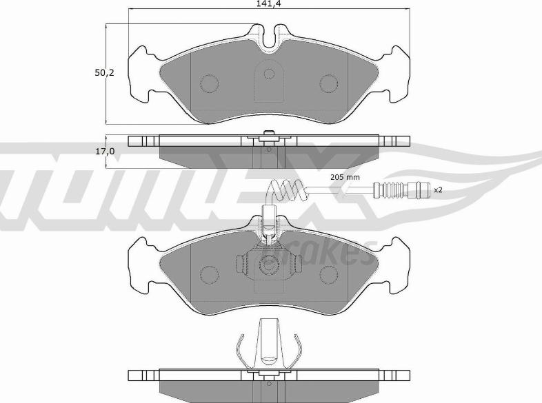 TOMEX brakes TX 11-501 - Komplet Pločica, disk-kočnica www.molydon.hr