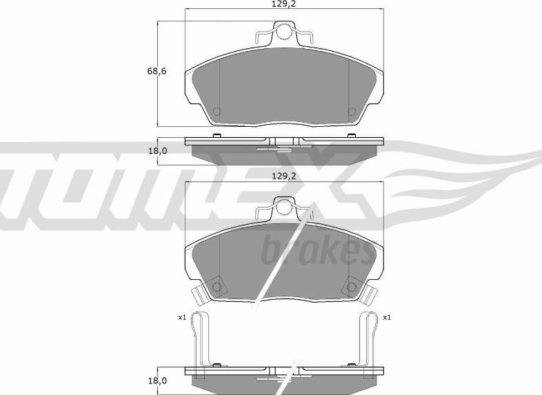 TOMEX brakes TX 11-51 - Komplet Pločica, disk-kočnica www.molydon.hr