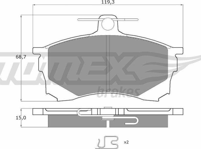 TOMEX brakes TX 11-53 - Komplet Pločica, disk-kočnica www.molydon.hr