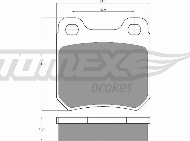 TOMEX brakes TX 11-61 - Komplet Pločica, disk-kočnica www.molydon.hr