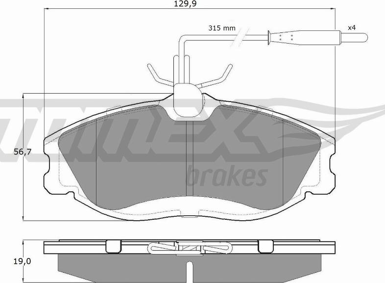 TOMEX brakes TX 11-62 - Komplet Pločica, disk-kočnica www.molydon.hr