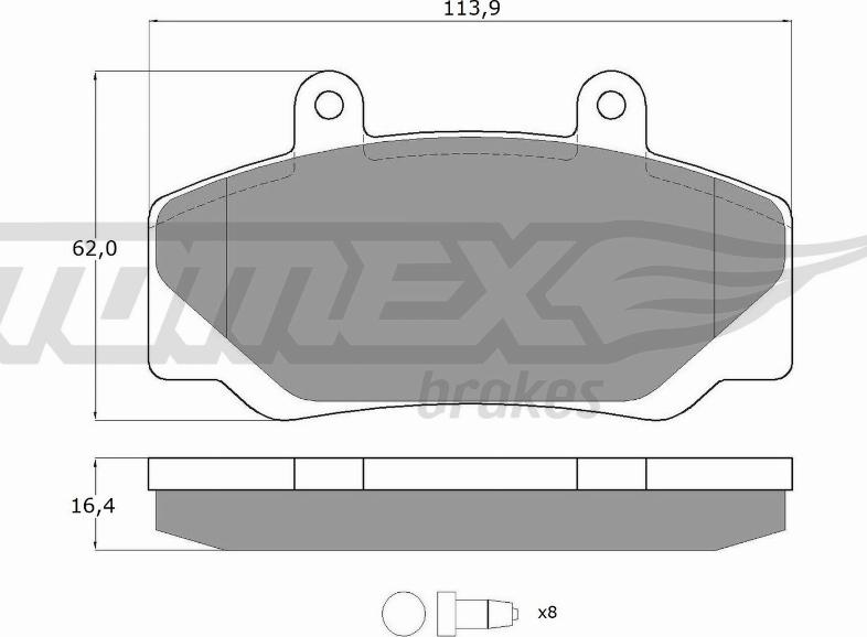 TOMEX brakes TX 11-67 - Komplet Pločica, disk-kočnica www.molydon.hr