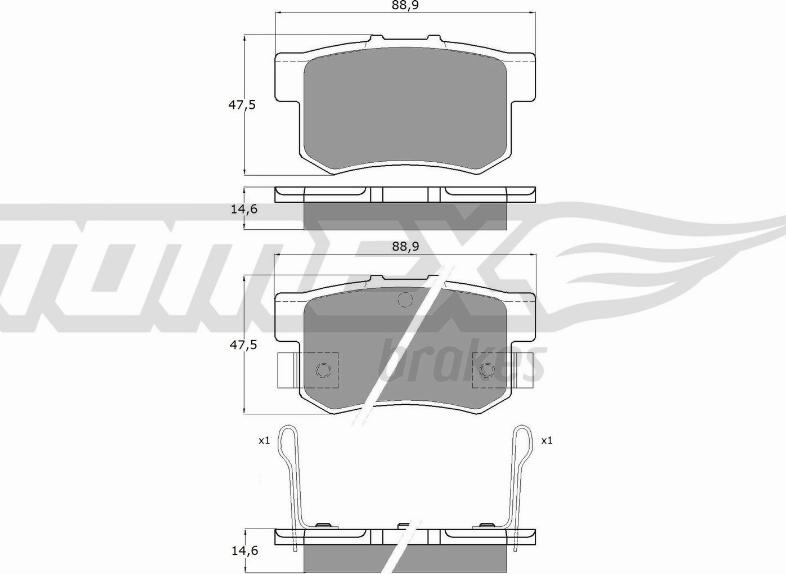 TOMEX brakes TX 11-00 - Komplet Pločica, disk-kočnica www.molydon.hr