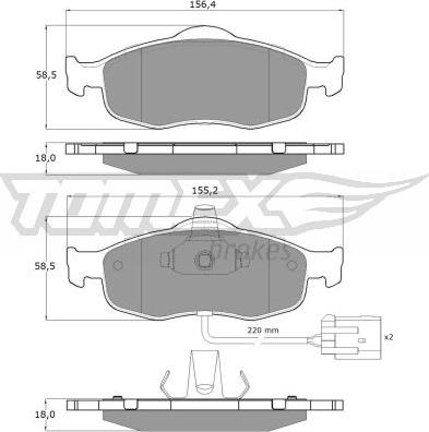 TOMEX brakes TX 11-191 - Komplet Pločica, disk-kočnica www.molydon.hr