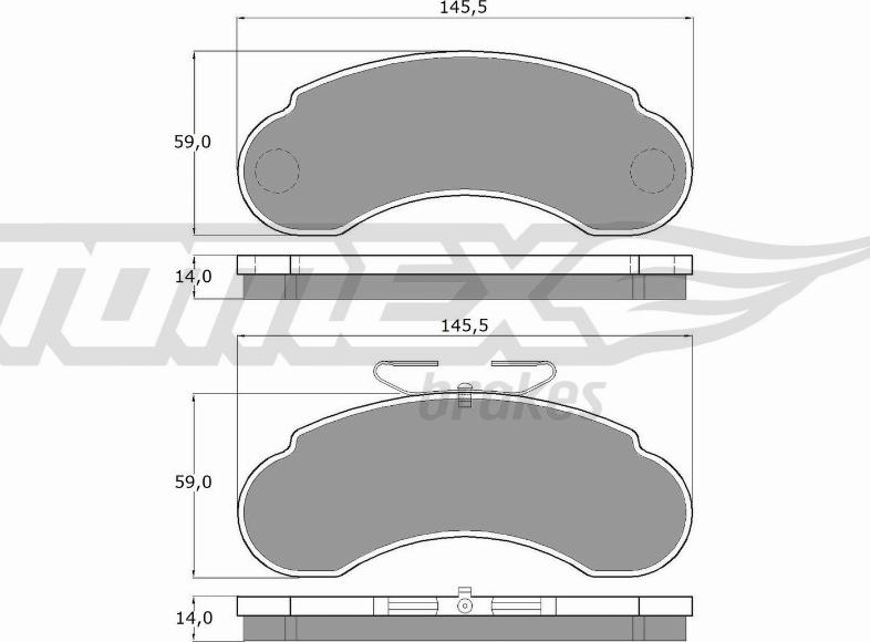 TOMEX brakes TX 11-14 - Komplet Pločica, disk-kočnica www.molydon.hr