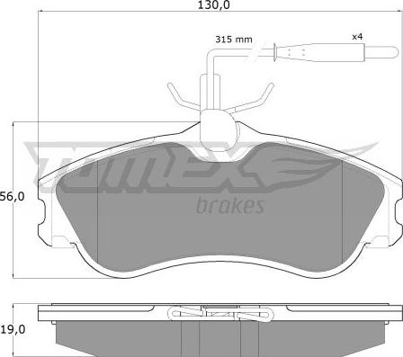 TOMEX brakes TX 11-12 - Komplet Pločica, disk-kočnica www.molydon.hr