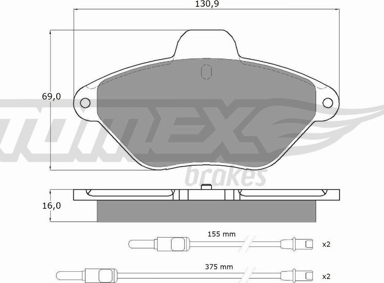 TOMEX brakes TX 11-89 - Komplet Pločica, disk-kočnica www.molydon.hr