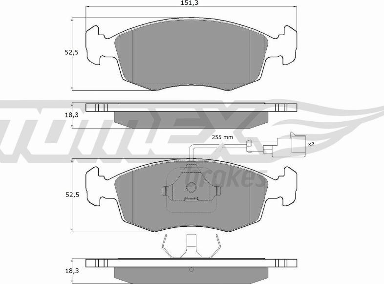 TOMEX brakes TX 11-86 - Komplet Pločica, disk-kočnica www.molydon.hr