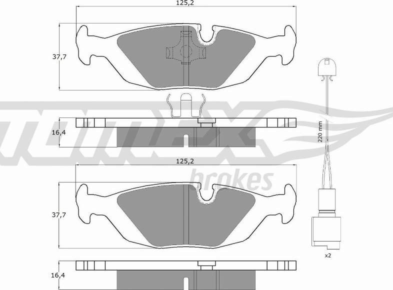 TOMEX brakes TX 11-301 - Komplet Pločica, disk-kočnica www.molydon.hr