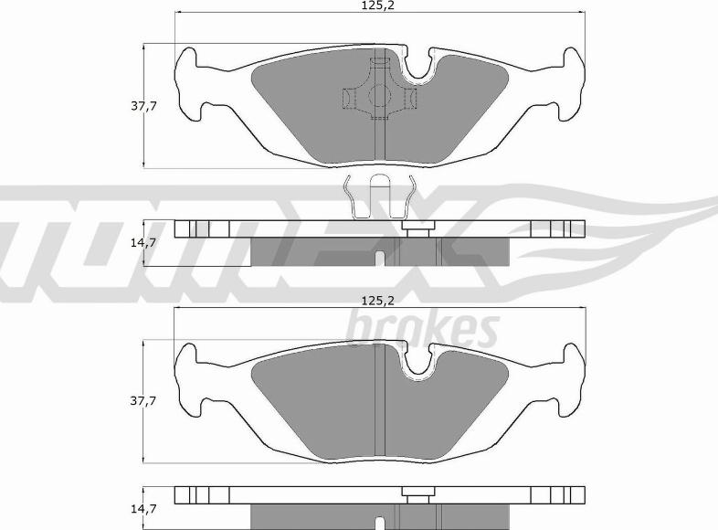 TOMEX brakes TX 11-302 - Komplet Pločica, disk-kočnica www.molydon.hr