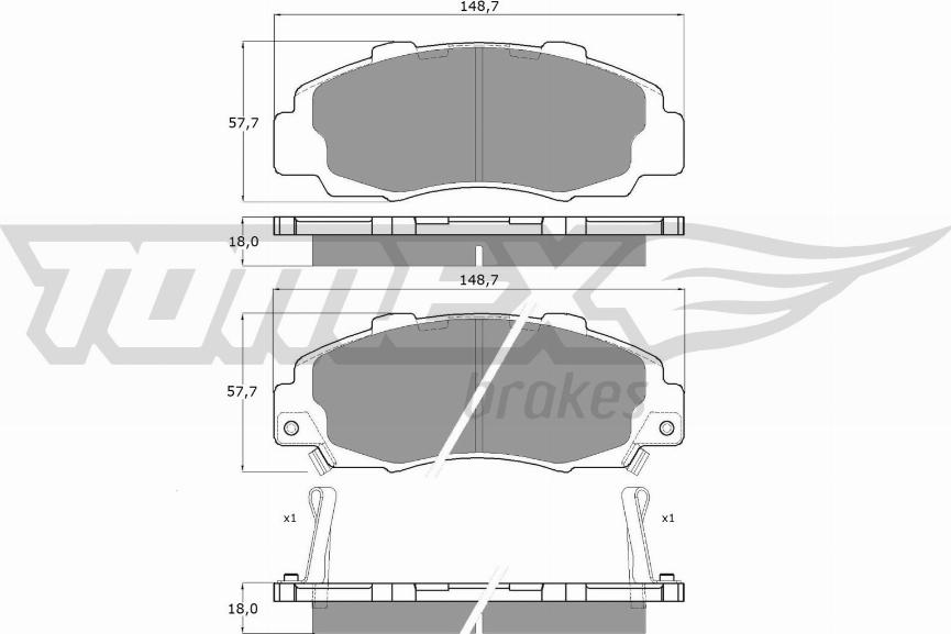 TOMEX brakes TX 11-37 - Komplet Pločica, disk-kočnica www.molydon.hr