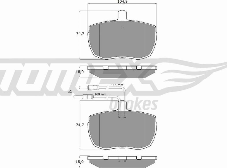 TOMEX brakes TX 11-22 - Komplet Pločica, disk-kočnica www.molydon.hr