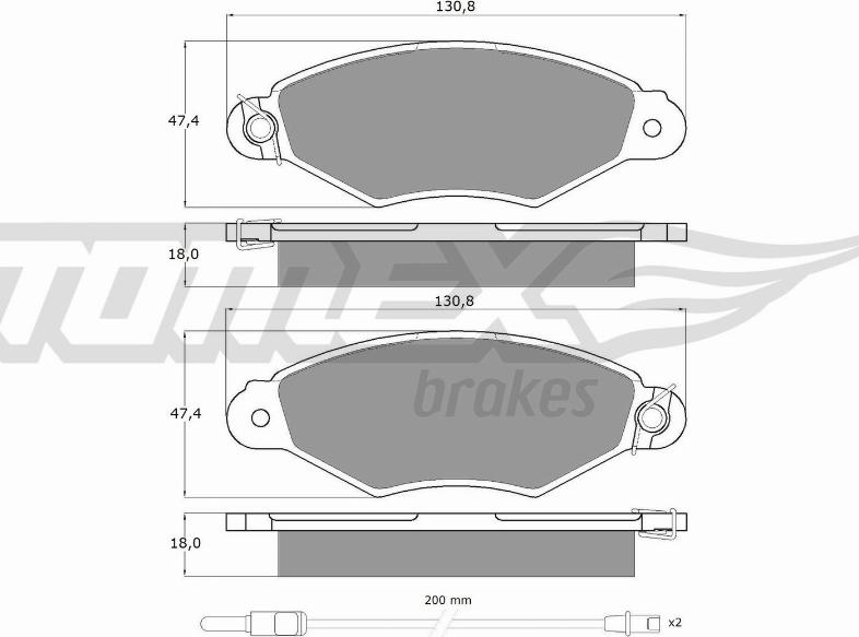 TOMEX brakes TX 11-751 - Komplet Pločica, disk-kočnica www.molydon.hr