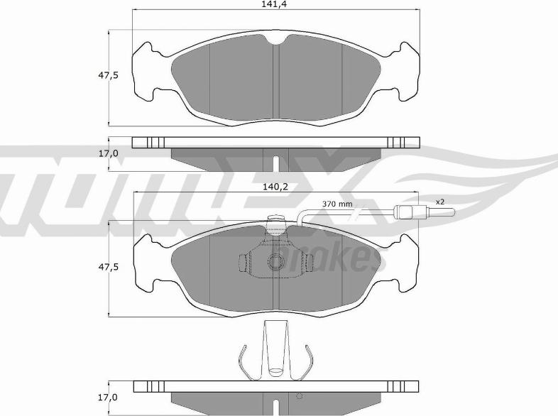 TOMEX brakes TX 11-711 - Komplet Pločica, disk-kočnica www.molydon.hr