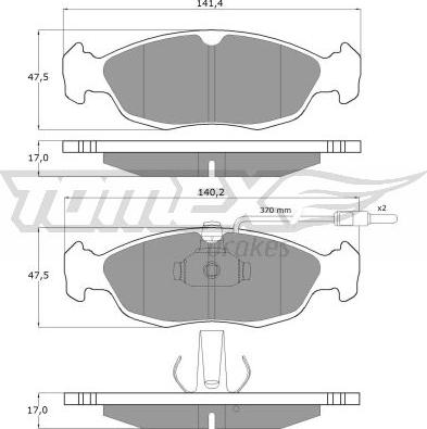 TOMEX brakes TX 11-711 - Komplet Pločica, disk-kočnica www.molydon.hr