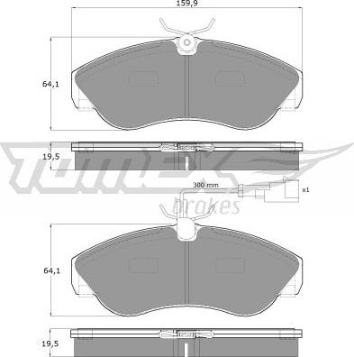 TOMEX brakes TX 11-731 - Komplet Pločica, disk-kočnica www.molydon.hr