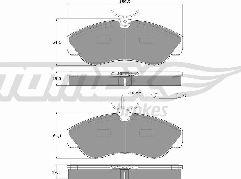 TOMEX brakes TX 11-73 - Komplet Pločica, disk-kočnica www.molydon.hr