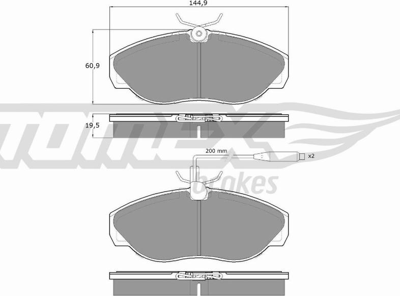 TOMEX brakes TX 11-72 - Komplet Pločica, disk-kočnica www.molydon.hr