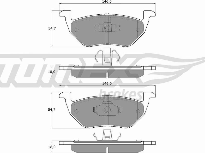 TOMEX brakes TX 18-95 - Komplet Pločica, disk-kočnica www.molydon.hr