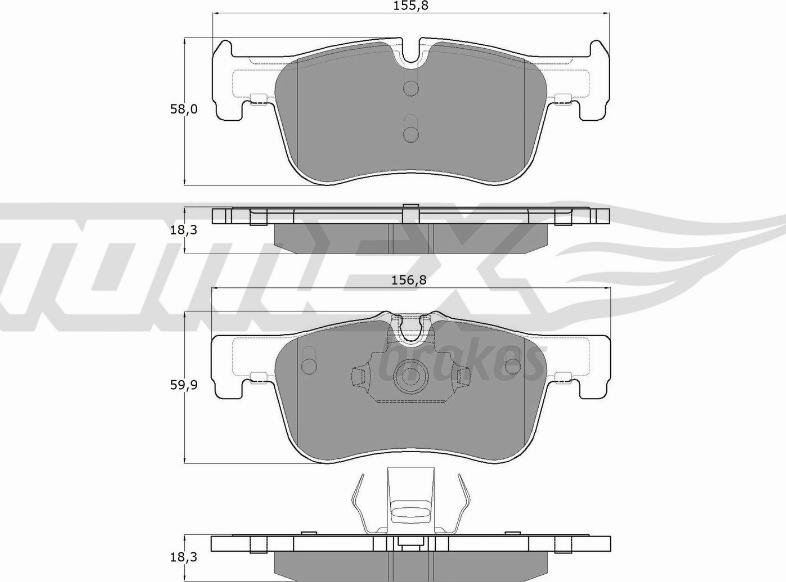 TOMEX brakes TX 18-46 - Komplet Pločica, disk-kočnica www.molydon.hr