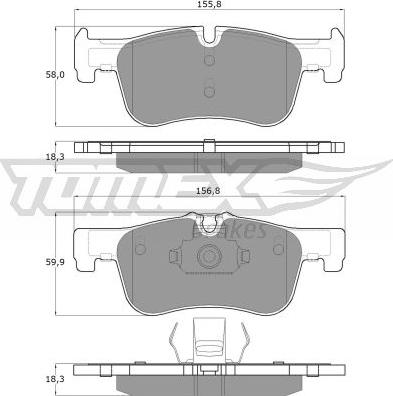 TOMEX brakes TX 18-46 - Komplet Pločica, disk-kočnica www.molydon.hr