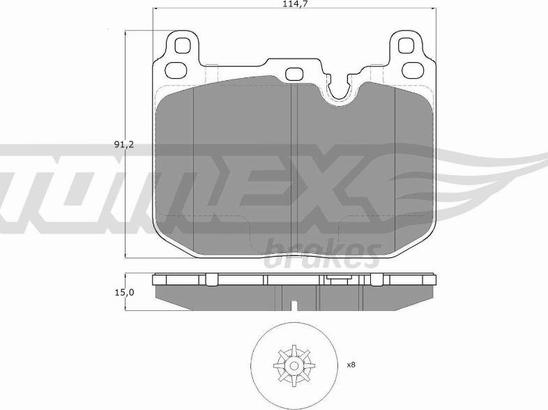 TOMEX brakes TX 18-481 - Komplet Pločica, disk-kočnica www.molydon.hr