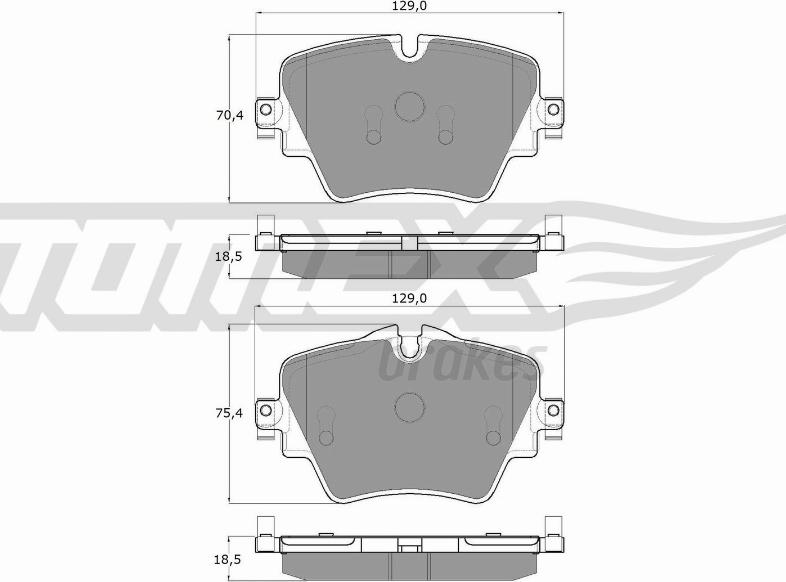 TOMEX brakes TX 18-43 - Komplet Pločica, disk-kočnica www.molydon.hr